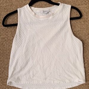 Koral White Mesh Tank Top